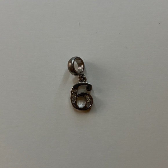 PANDORA Number 6 Charm - Picture 1 of 1